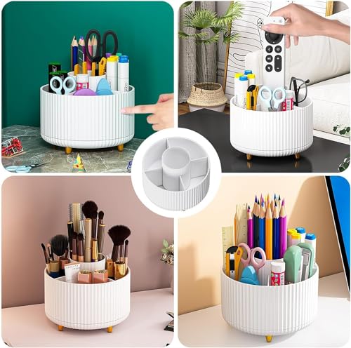 INKULTURE 360° Rotating Makeup Brush Holder Organizer - Image 3