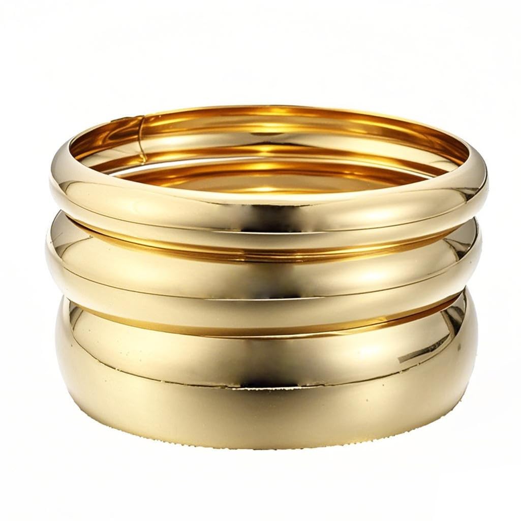 UrbanThreads Gold Plated Kada Bangle Set of 3