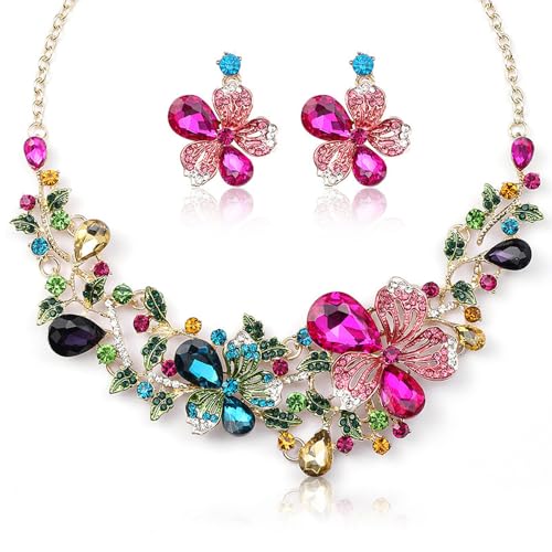 Shining Diva Fashion Necklace Jewellery Set for Women Crystal - Image 2