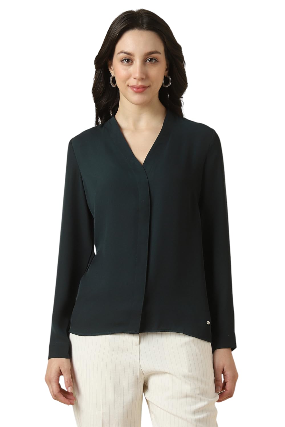 Allen Solly Womens Full Sleeve V Neck Top