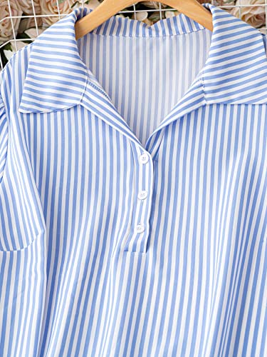 Leriya Fashion Striped Shirt Style Mini Dress for Women | Collared Casual A-Line | Tunic with Tie Sl - Authentic Leriya Clothing | UrbanThreads - Image 5