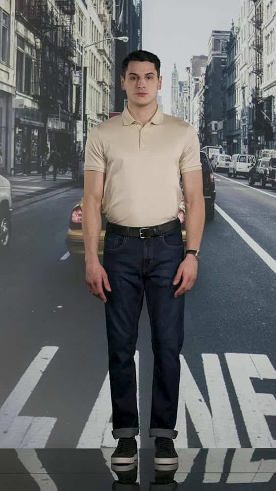 Peter England Men's Tapered Fit Mid Rise Stretchable Twill Jeans - Image 3