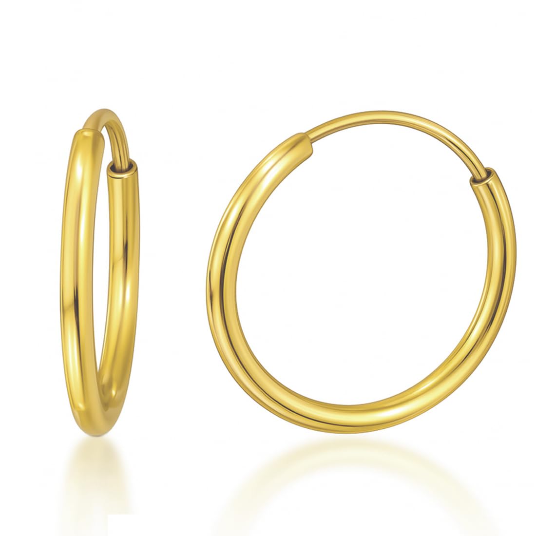 ZAVYA 925 Sterling Silver Minimal Minimal Gold Plating Hoop Earrings | | Gift for Women and Girls | - Authentic ZAVYA Accessories | UrbanThreads