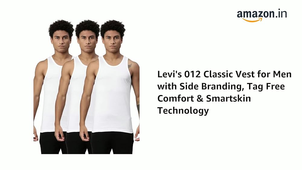 Levi's Men Cotton 012 Classic Vest Side Branding - Image 3