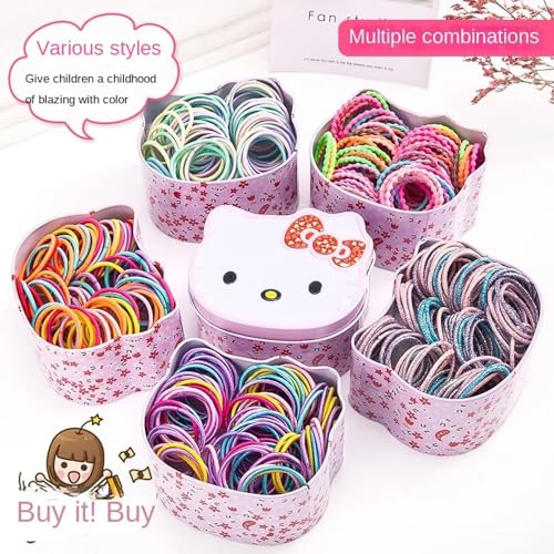 Shining Diva 100 pcs Elastic Hair Bands for Kids Women - Image 5