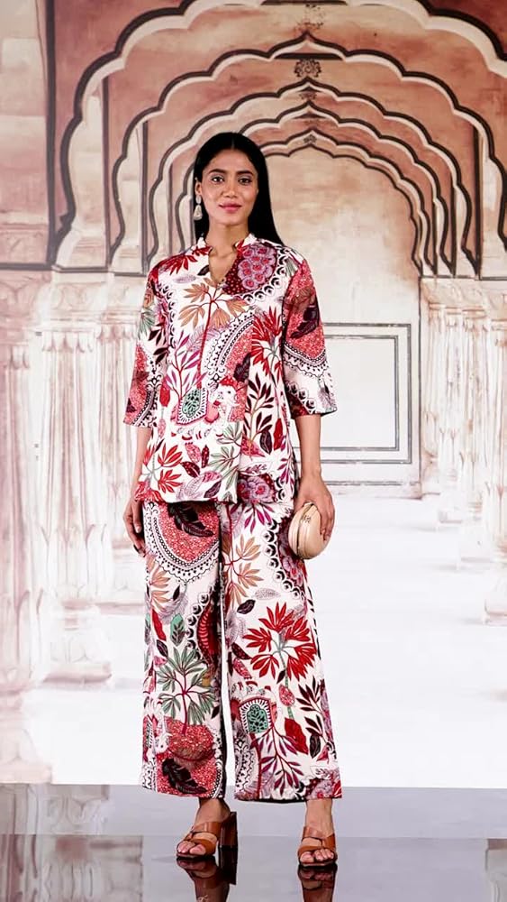 Leriya Fashion Co ord set for women stylish Kurta Pant Set – Viscose Rayon Anarkali kurtis with Prin - Authentic Leriya Clothing | UrbanThreads - Image 3