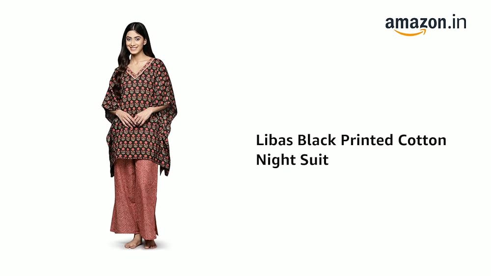Libas Womens Printed Cotton Night Suit Set for Women - Authentic Libas Clothing | UrbanThreads - Image 3