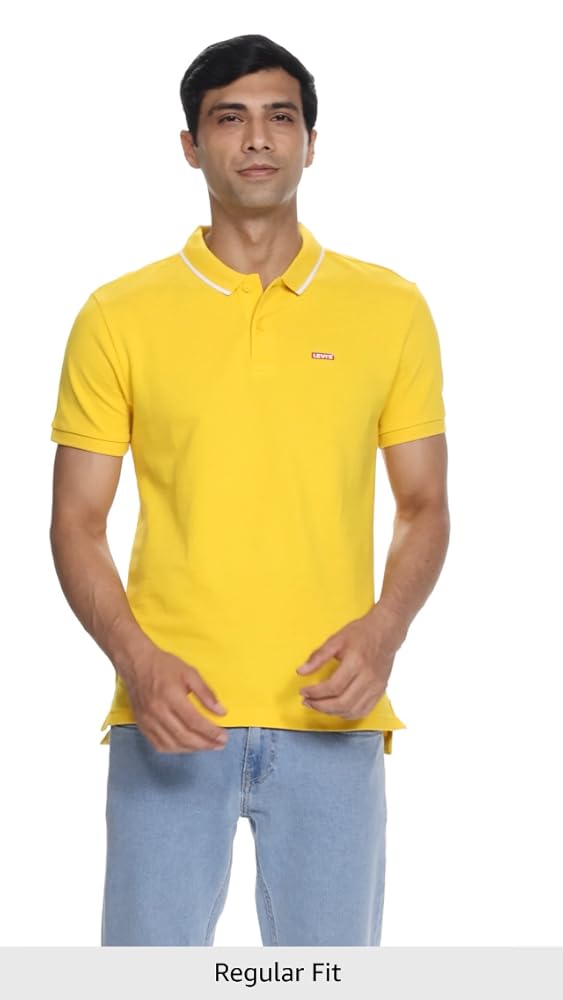 Levi's Men Cotton Polo Collar Regular Fit T-Shirt - Image 4