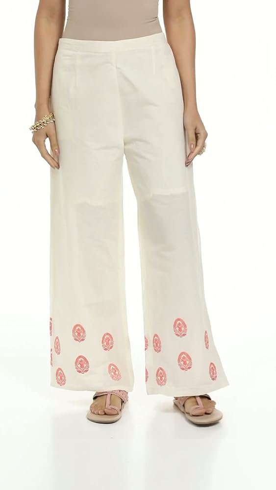 Libas Womens Yoke Design Cotton Straight Kurta With Palazzos and Dupatta - Authentic Libas Clothing | UrbanThreads - Image 3