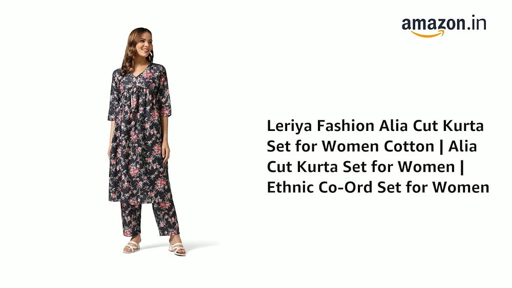 Leriya Fashion Rayon Alia Cut Kurta Set For Women | Alia Cut Kurta Set For Women | Ethnic Co-Ord Set - Authentic Leriya Clothing | UrbanThreads - Image 3