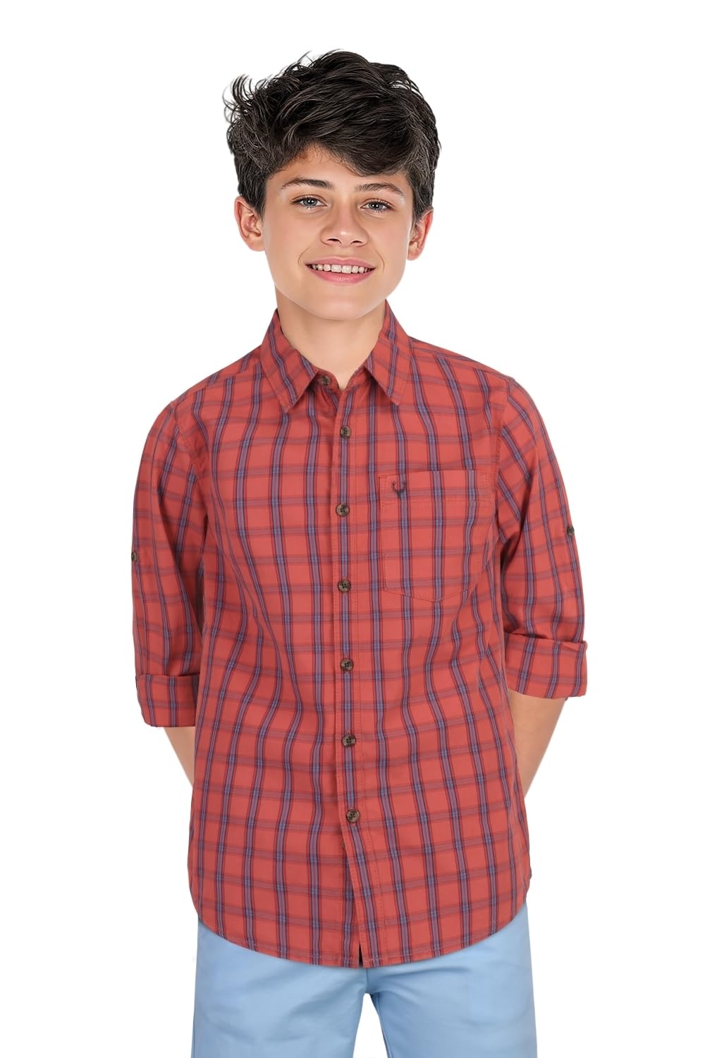 Allen Solly Boy's Cotton Regular Fit Shirt