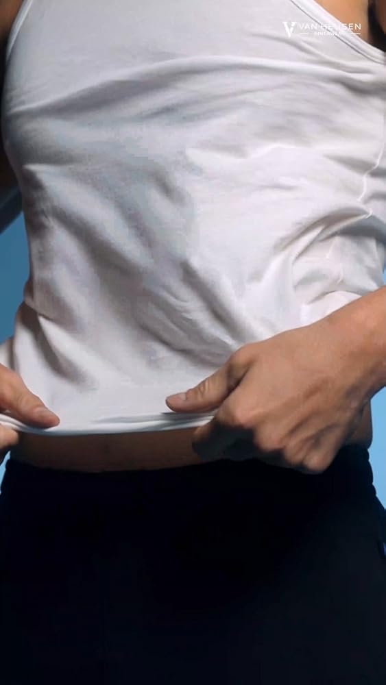 Van Heusen Men 100% Combed Cotton Cool It Vest - Pack of 2 - Regular Fit, Moisture Activated, Super - Authentic Van Clothing | UrbanThreads - Image 3