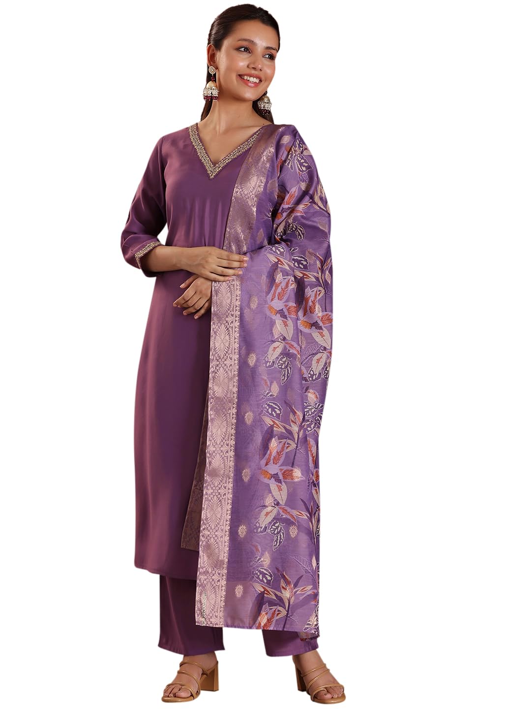 Libas Silk Blend Kurta Set - Elegant Ethnic Wear | UrbanThreads.in