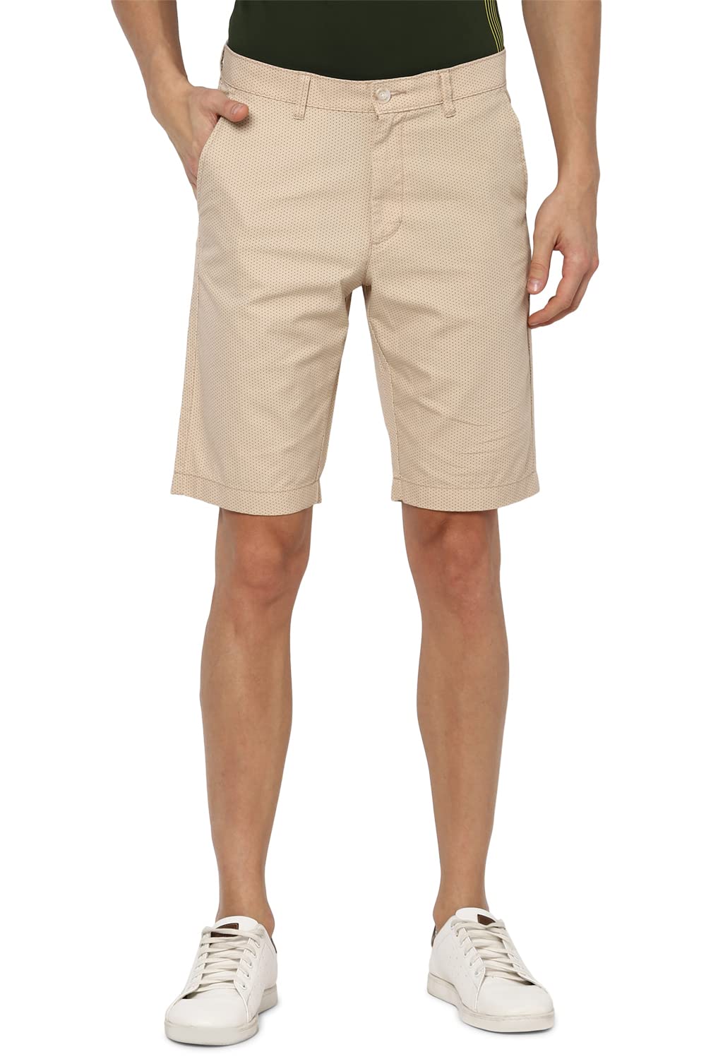 Allen Solly Khaki Printed Shorts