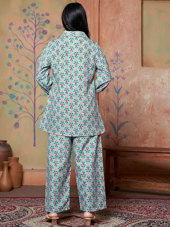 Leriya Fashion Co-ord Set for Women Stylish | Kurtis | Anarkali Viscose Rayon Printed Kurta & Straig - Authentic Leriya Clothing | UrbanThreads - Image 5