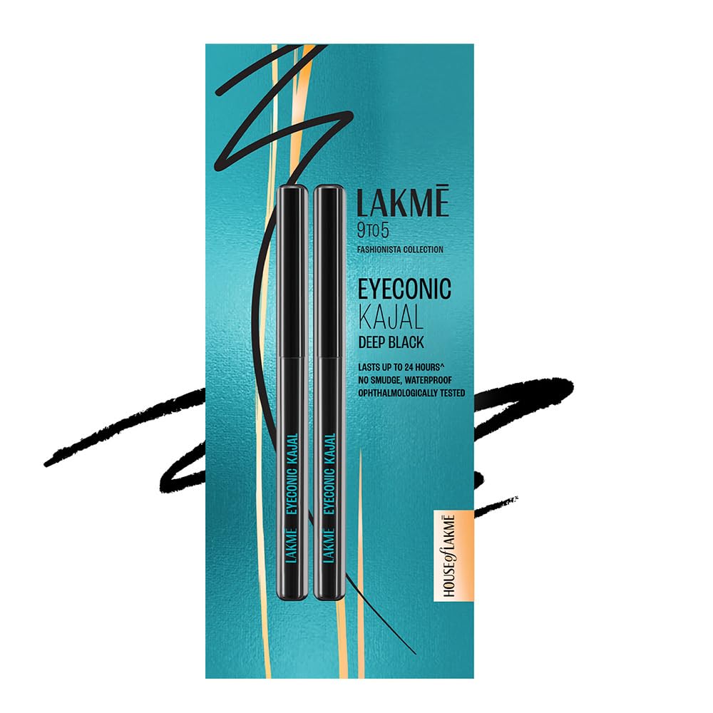 Lakmé Eyeconic Kajal Twin Pack Deep Black Smudge-Proof