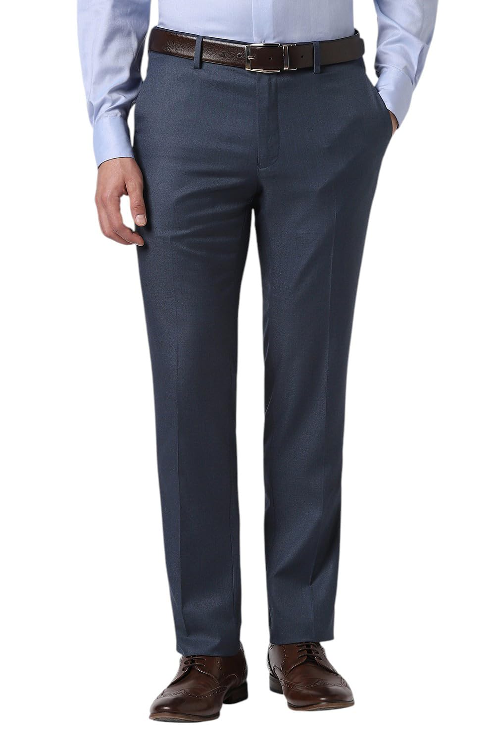 Van Heusen Men's Formal Mid Rise Slim Fit Trousers