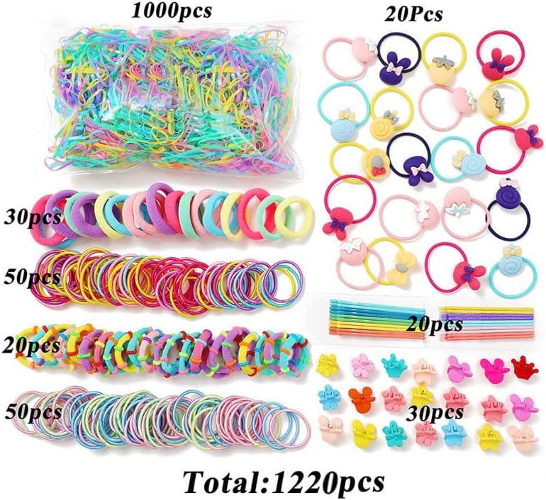 Shining Diva 74-1220 Pcs Colorful Hair Bands Hairpins Clips - Image 5