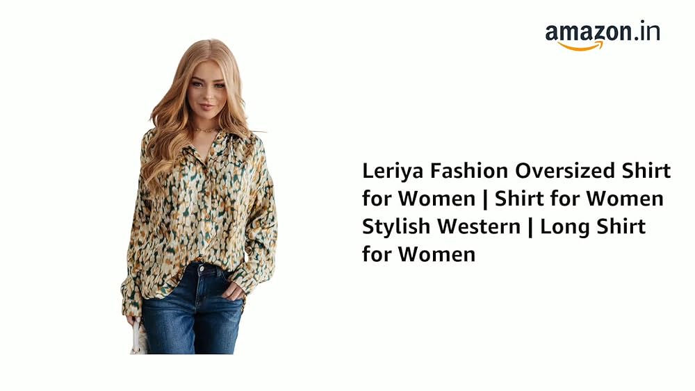Leriya Fashion Women's Rayon Oversized Fit Top Korean Style Long Sleeve Oversized Button Down| Workw - Authentic Leriya Clothing | UrbanThreads - Image 3