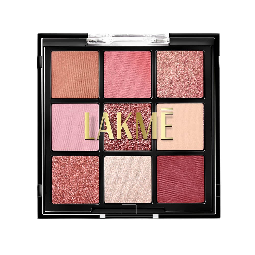 Lakmé 9-in-1 Eyeshadow BlushBloom Palette Matte Shimmer Metallic