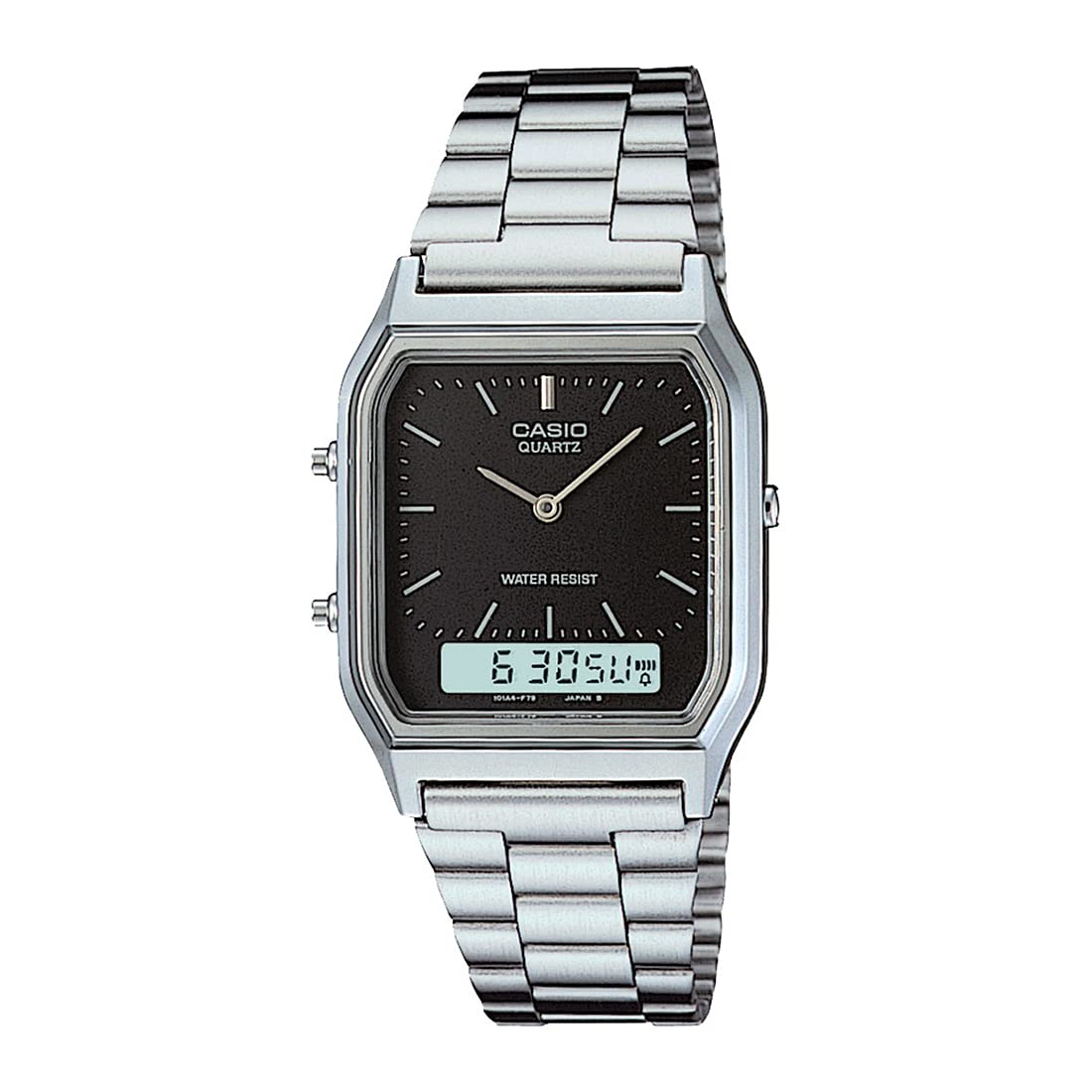 Casio AQ-230A-1DMQ Analog-Digital Unisex Watch Black Dial
