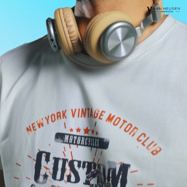 Van Heusen Men's Cotton Regular Fit Athleisure Smart Tech T-Shirt - Easy Stain Release, Anti Stat, U - Authentic Van Clothing | UrbanThreads - Image 4