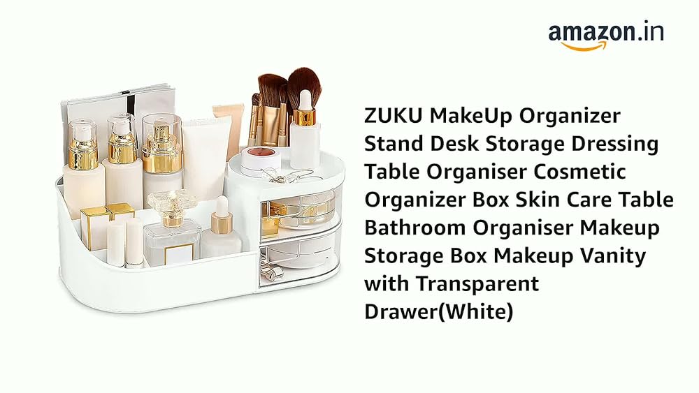 ZUKU Makeup Organizer Stand Desk Storage Cosmetic Box - Image 3