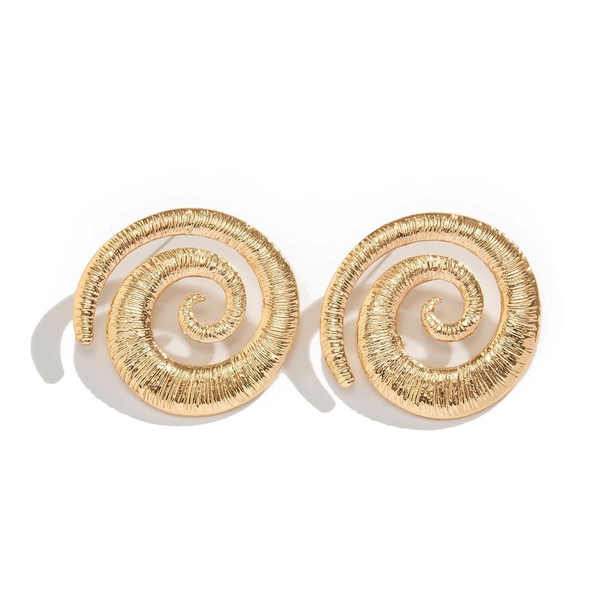 Shining Diva Boho Hollow Spiral Snail Stud Earrings Women
