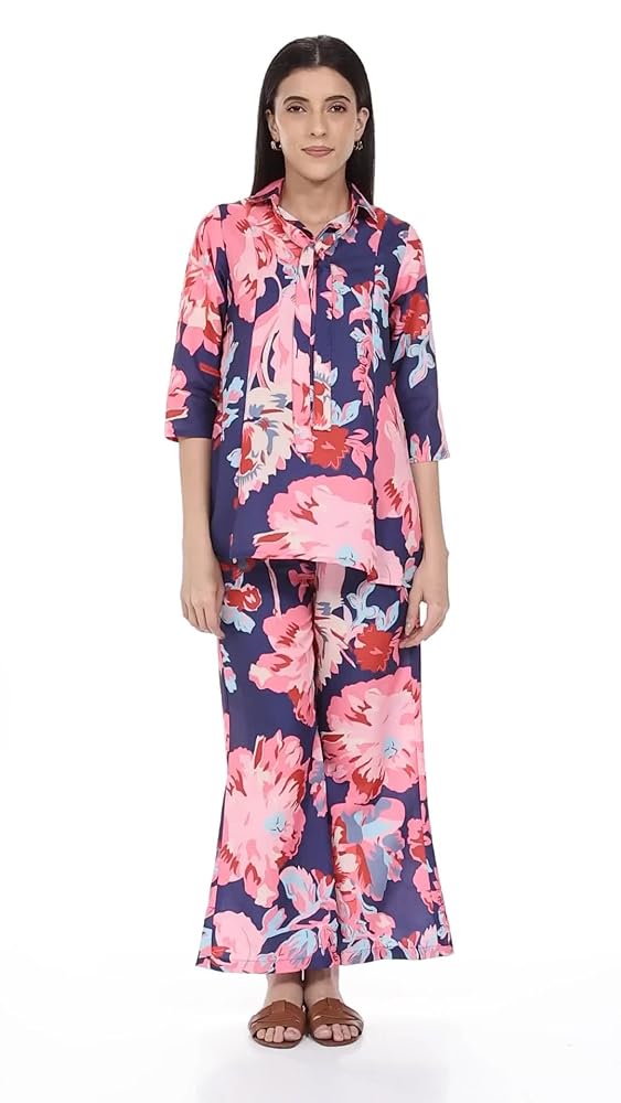 Leriya Fashion Women's Rayon Floral Co Ord Set Stylish | Kurta Set | Ethnic Co Ord Set | Designer Ku - Authentic Leriya Clothing | UrbanThreads - Image 3