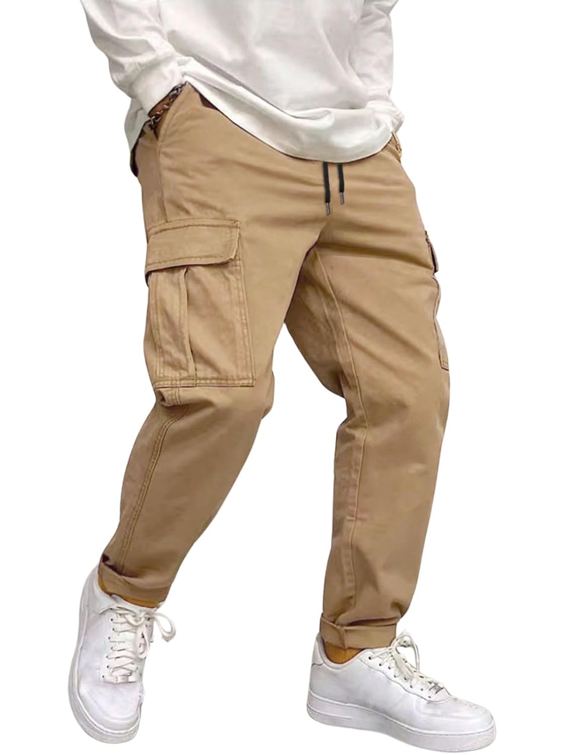 Leriya Fashion Men Mid Rise Polyester Linen Pants – Comfortable Summer Trousers with Drawstring | Re - Authentic Leriya Clothing | UrbanThreads