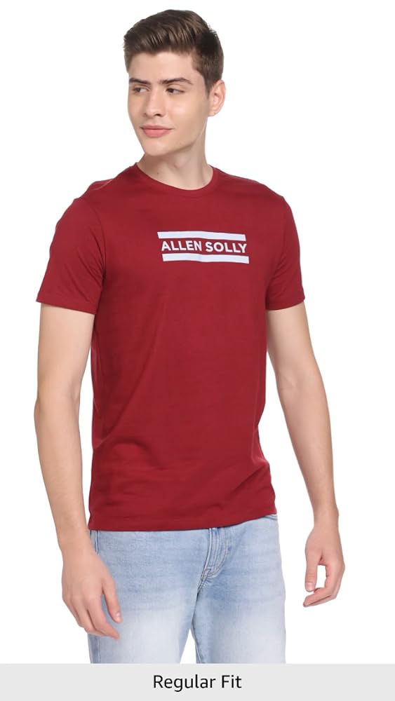 Allen Solly Men's 100% Cotton Regular Fit T-Shirt - Image 4