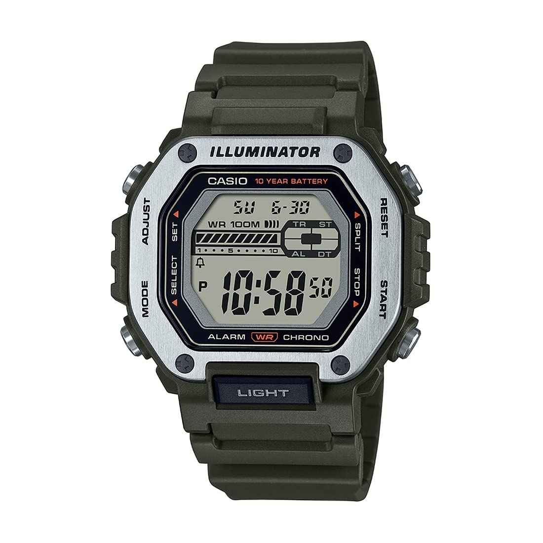 Casio MWD-110H-3AVDF Digital Green Dial Men Watch