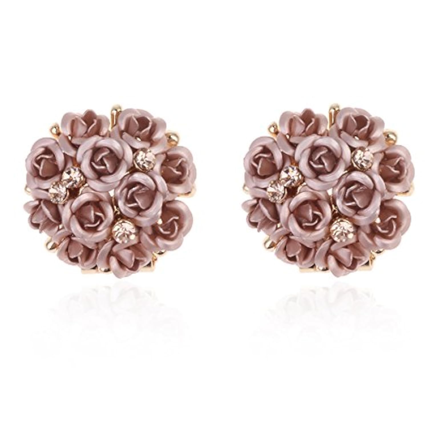 Shining Diva Floral Gold Plated Earrings for Women & Girls