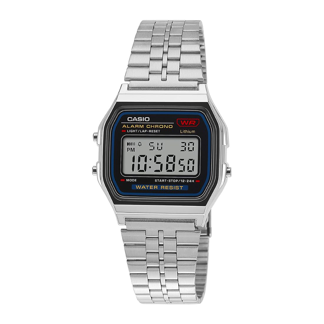 Casio Vintage Digital Watch Silver Stainless Steel