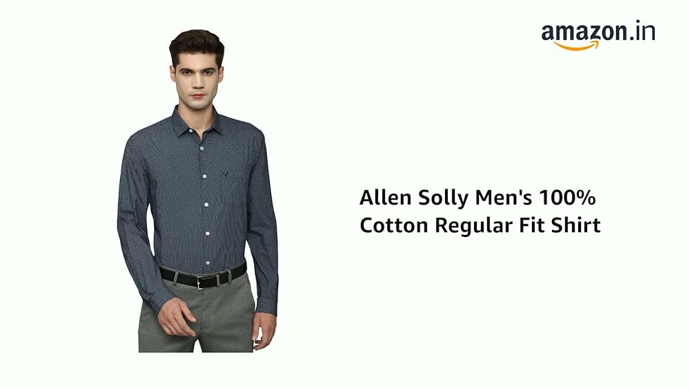 Allen Solly Men's 100% Cotton Regular Fit Shirt - Image 3