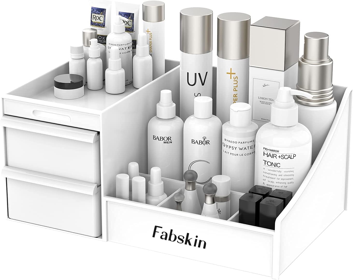FABSKIN Cosmetic Organizer Box Plastic Storage for Women