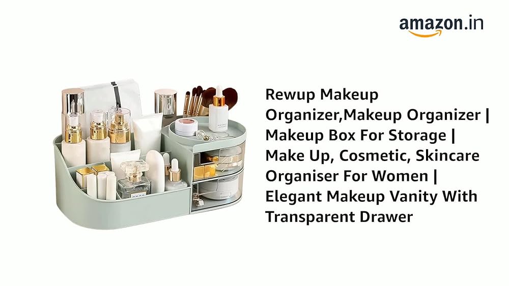 Rewup Plastic Makeup Organizer Box for Cosmetics and Skincare - Image 3
