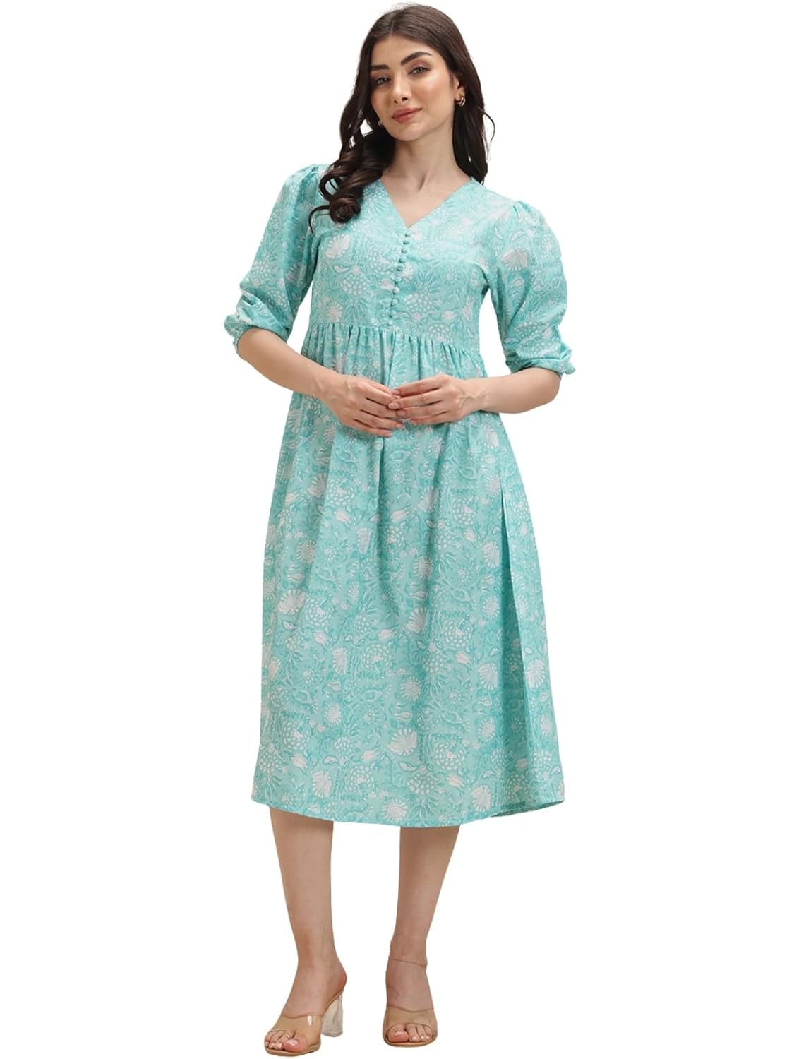 Leriya Fashion Dress for Woman | Elegant Floral Printed Long Dresses | Western Dress for Women | One - Authentic Leriya Clothing | UrbanThreads