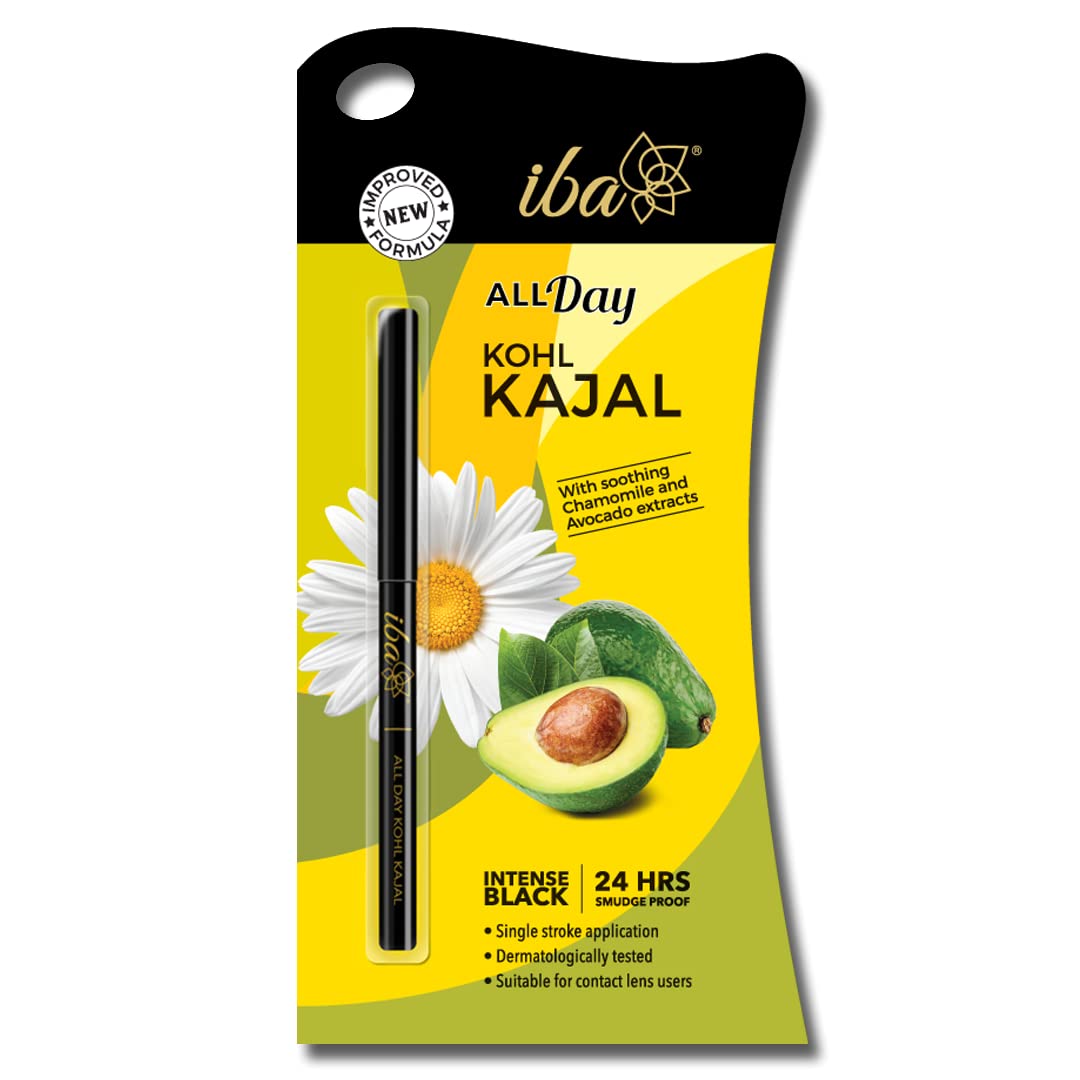 Iba All Day Kohl Kajal Jet Black 0.30g Smudge Proof Waterproof