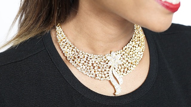 Sukkhi Gold Plated Wedding Jewellery Austrian Diamond Set of 4 - Image 4