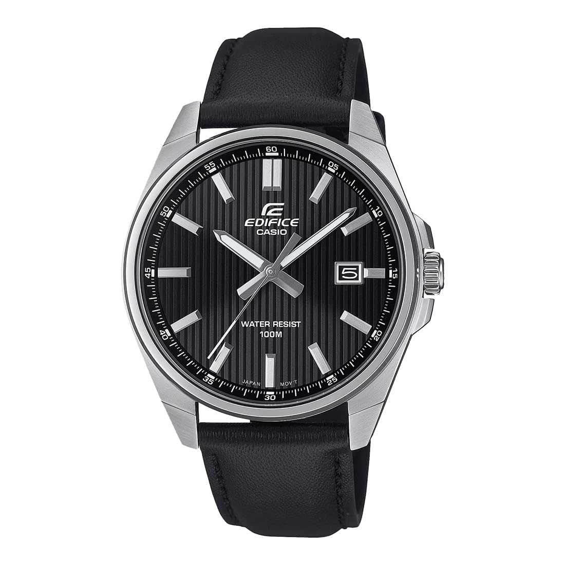 Casio Edifice Black Leather Watch