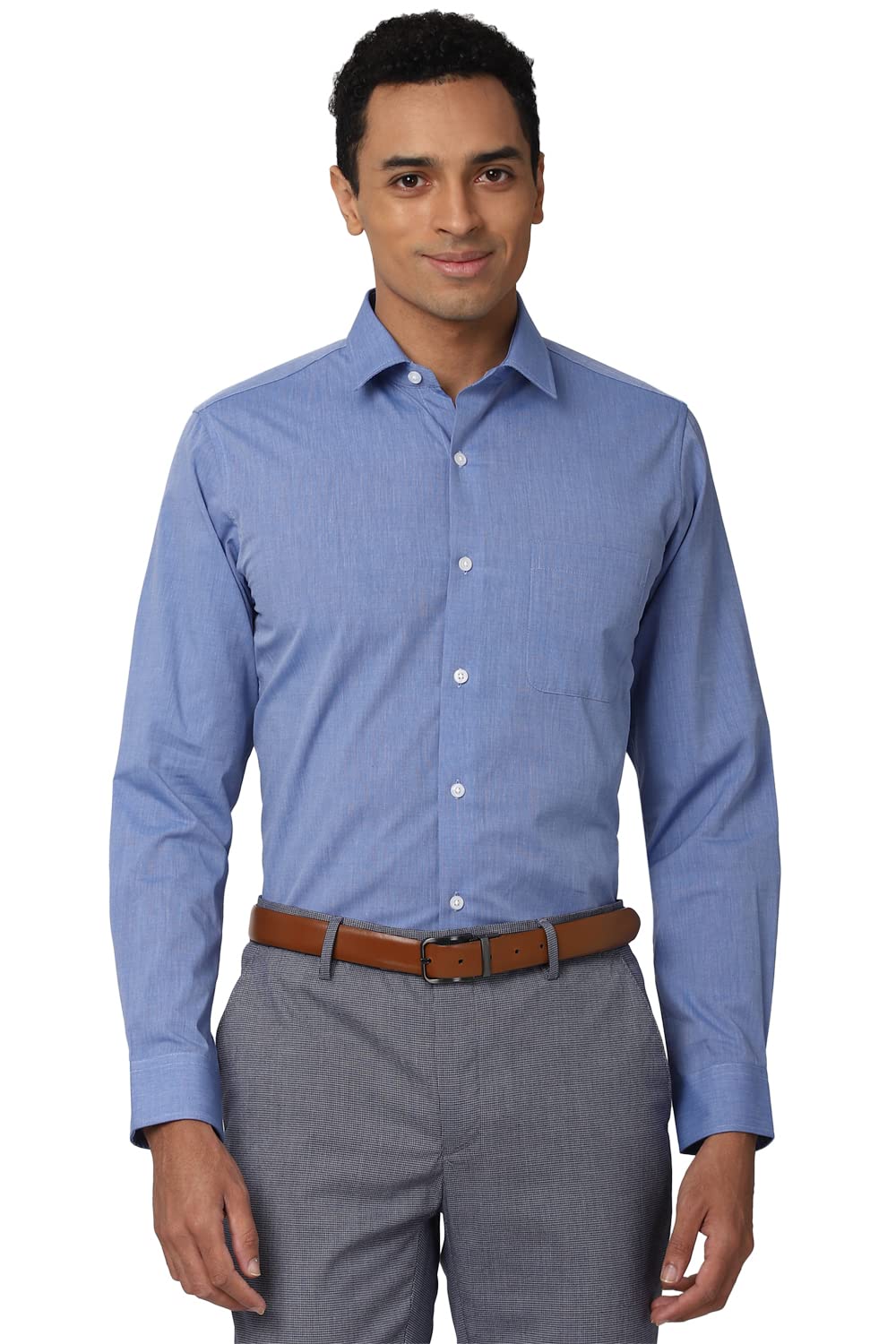 Peter England Men's Cotton Slim Fit Shirt
