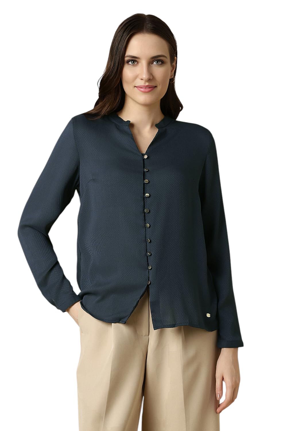 Allen Solly Women Polyester Regular Fit Full Sleeve Top