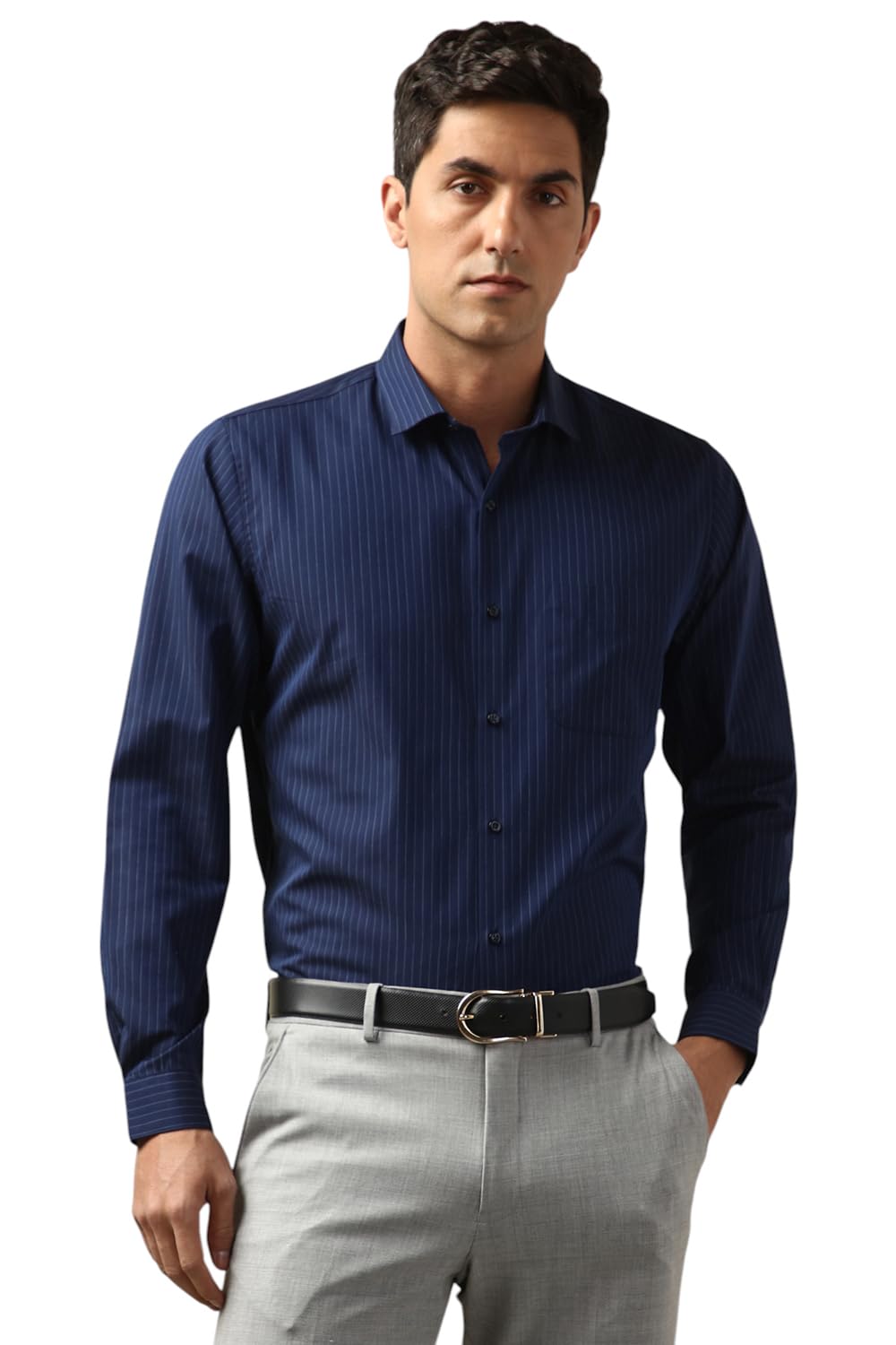 Peter England Men Slim Fit Full Sleeve Striped Shirt