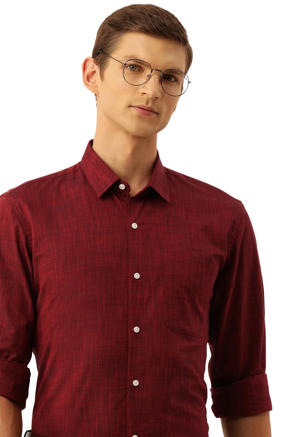 Peter England Men's Slim Fit Full Sleeve Formal Shirt