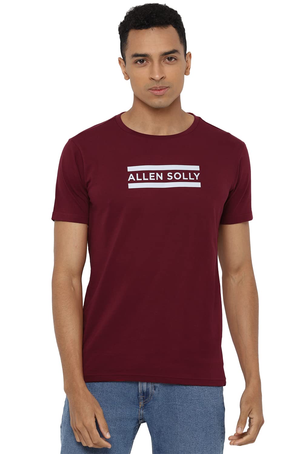Allen Solly Men's 100% Cotton Regular Fit T-Shirt