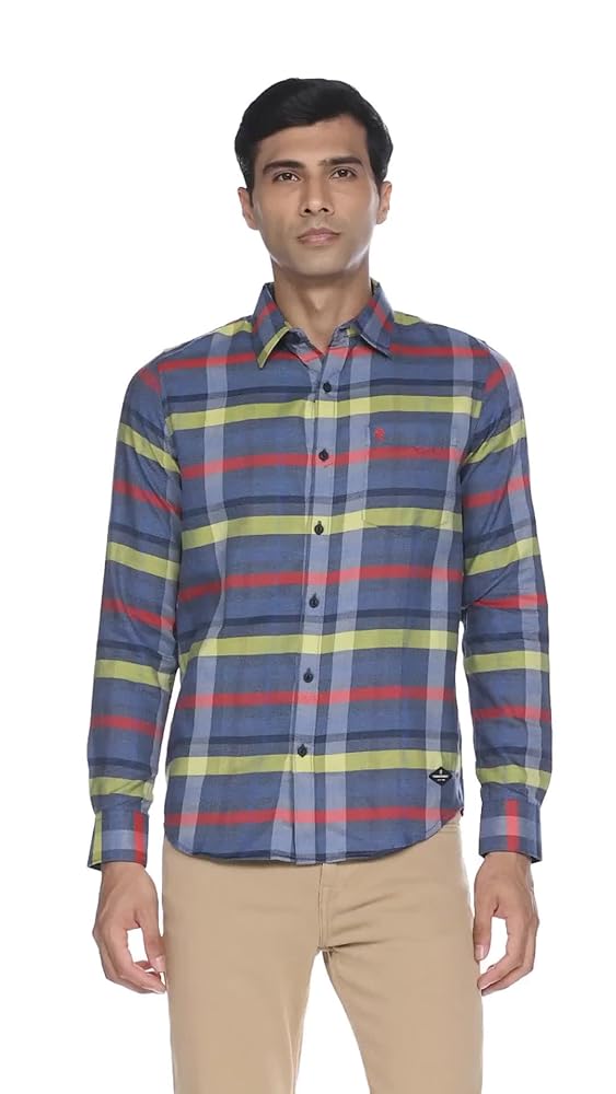 Thomas Scott Men Cotton Slim Fit Tartan Checked Shirt - Image 3
