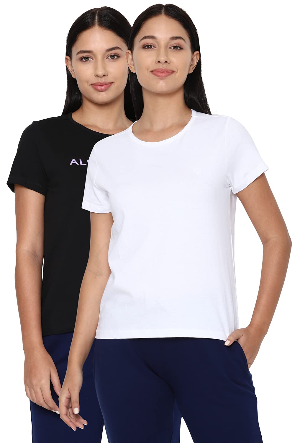 Allen Solly Women Cotton Solid Regular Fit T-Shirt