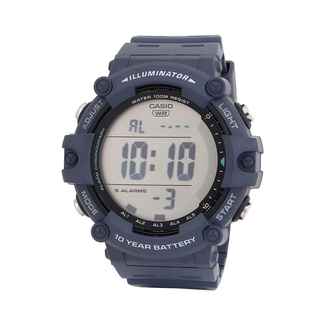 Casio Digital Blue Watch Rugged Style Long-Lasting Battery
