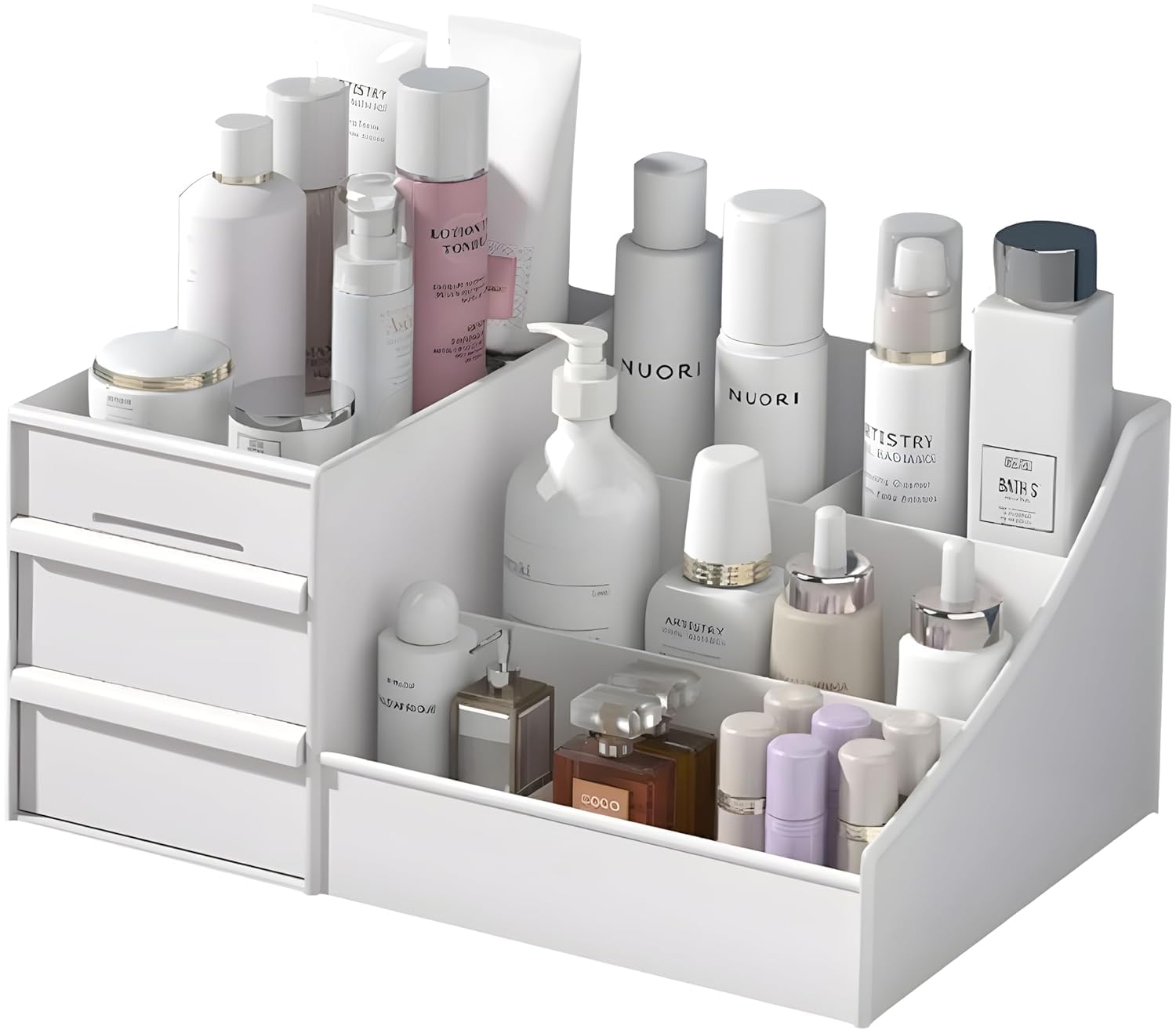 Boniry Makeup Organizer with Drawers Plastic Storage Box